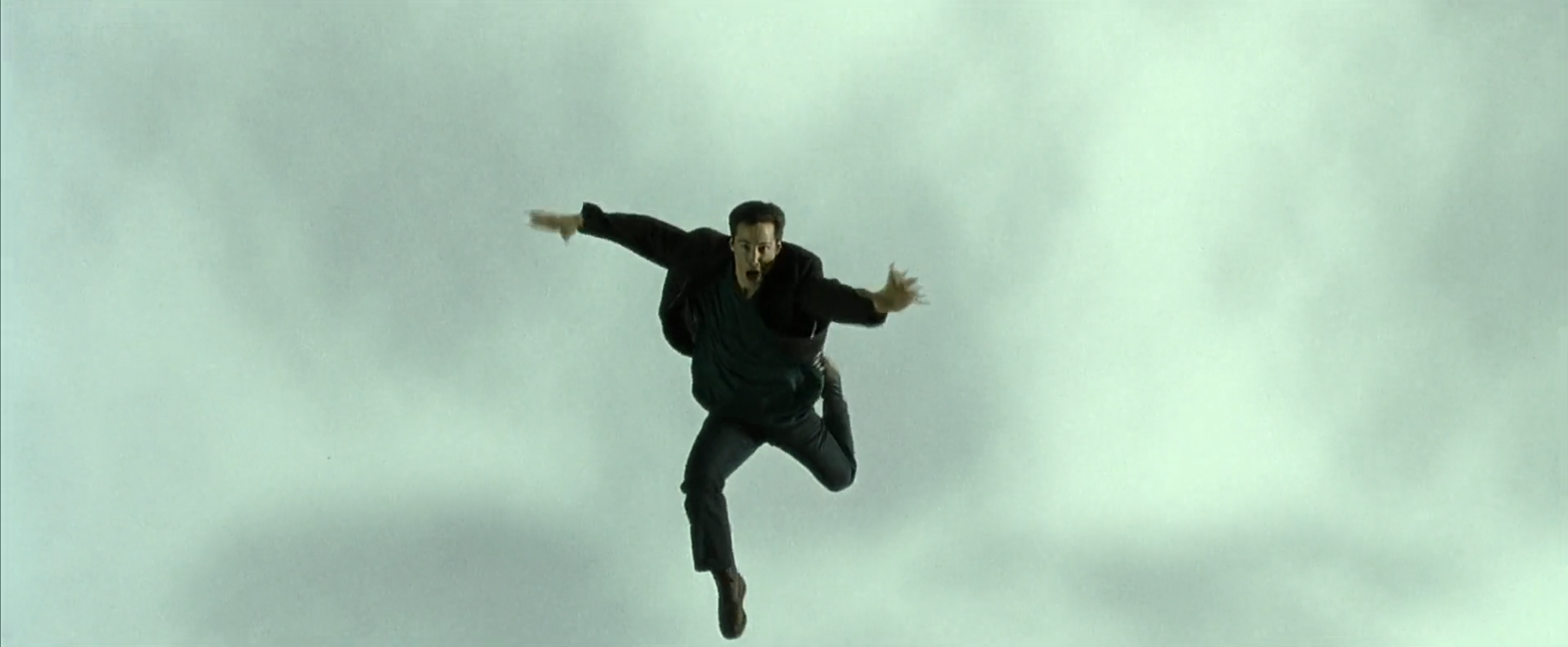 Neo falls on his first jump