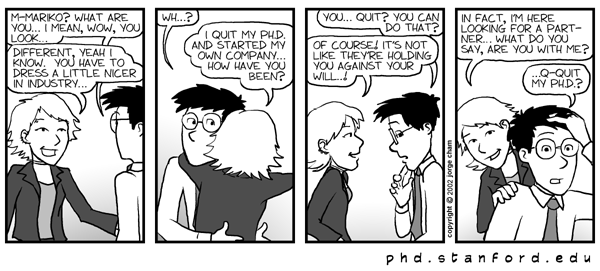 Quit PhD to industry